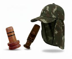 Boné Protetor Pescoço + Apito Inhambu Pio Marreca Caneleira Boné Protetor Pescoço + Apito Inhambu Pio Marreca Caneleira