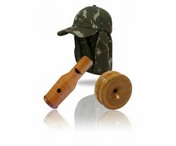 Boné Protetor Pescoço + Apito Marreca 29 Apito Profissional Jaó