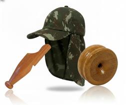 Boné Protetor Pescoço + Apito Marreca 29 e Apito Jacutinga