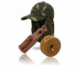 Boné Protetor Pescoço + Apito Marreca 29 e Apito Rola Ave