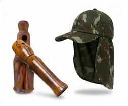 Boné Protetor Pescoço + Apito Rola 21 + Apito Tucano Boné Protetor Pescoço + Apito Rola 21 + Apito Tucano