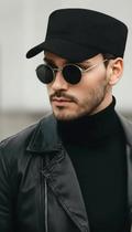 Boné Quepe Estilo Militar Algodão Ajustável Boné Quepe Estilo Militar Algodão Ajustável