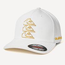 Boné Quiksilver Aba Curva Chrome Three Logo WT26 Branco Boné Quiksilver Aba Curva Chrome Three Logo WT26 Branco