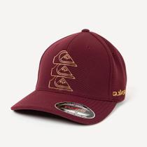 Boné Quiksilver Aba Curva Chrome Three Logo WT26 Vinho Boné Quiksilver Aba Curva Chrome Three Logo WT26 Vinho