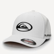 Boné Quiksilver Aba Curva Domed Logo Checker SM26 Branco