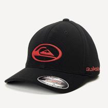 Boné Quiksilver Aba Curva Domed Logo Checker SM26 Preto Boné Quiksilver Aba Curva Domed Logo Checker SM26 Preto