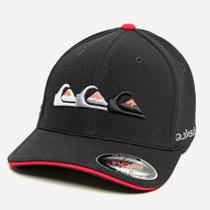 Boné Quiksilver Aba Curva Emb Three Logo SM26 Preto Boné Quiksilver Aba Curva Emb Three Logo SM26 Preto