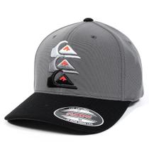 Boné Quiksilver Aba Curva Emb Three Logo WT25 Dark Grey