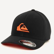 Boné Quiksilver Aba Curva Orange Logo SM26 Preto Boné Quiksilver Aba Curva Orange Logo SM26 Preto