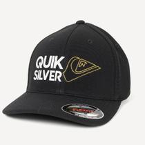 Boné Quiksilver Aba Curva Silver Transfer Emb WT26 Preto Boné Quiksilver Aba Curva Silver Transfer Emb WT26 Preto