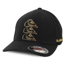 Boné Quiksilver Flexfit Chrome Three Logo Black Boné Quiksilver Flexfit Chrome Three Logo Black