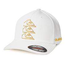 Boné Quiksilver Flexfit Chrome Three Logo White Boné Quiksilver Flexfit Chrome Three Logo White