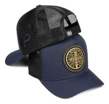 Boné Religioso Medalha De São Bento Aba Curva Telinha Snapback Trucker
