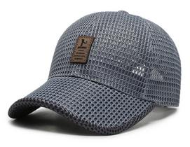 Boné respirável Aba curva Masculino/Feminino Preto/Cinza/Azul