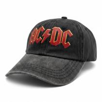 Boné Retro Heavy Metal Acdc Desbotado Ac dc Rock Vintage - PRETO Boné Retro Heavy Metal Acdc Desbotado Ac dc Rock Vintage - PRETO