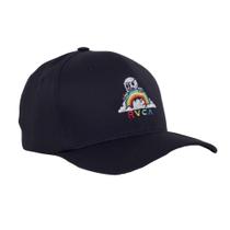 Boné RVCA Aba Curva Rainbow Skull Strapback SM25 Preto Boné RVCA Aba Curva Rainbow Skull Strapback SM25 Preto