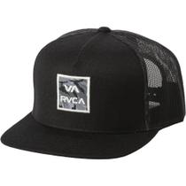 Boné RVCA Aba Reta VA ATW Print Trucker SM24 Preto Boné RVCA Aba Reta VA ATW Print Trucker SM24 Preto
