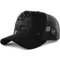 Boné Sacudido's - Cavalo - Suede Preto Boné Sacudido's - Cavalo - Suede Preto