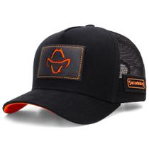 Boné Sacudido's - Logo Estilizado - Preto e Laranja Boné Sacudido's - Logo Estilizado - Preto e Laranja