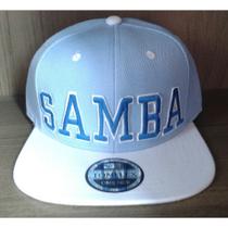 Boné Samba Aba Reta Regulagem Snapback Masculino Feminino Importado Boné Samba Aba Reta Regulagem Snapback Masculino Feminino Importado