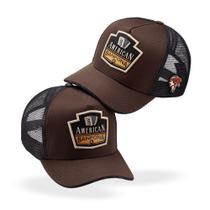 Boné Sanfoneiro Marrom Masculino Feminino Linha Country Sertanejo Peão