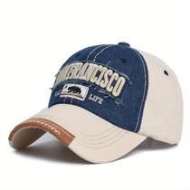 Boné sanfrancisco Bordado Vintage Lavado, Boné Casual Hip Hop