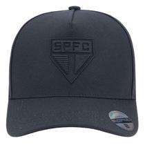 Boné São Paulo Bordado Frontal e Lateral Supercap Preto Boné São Paulo Bordado Frontal e Lateral Supercap Preto
