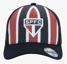 Boné São Paulo Listrado Americano Aba Curva Estruturado Boné São Paulo Listrado Americano Aba Curva Estruturado