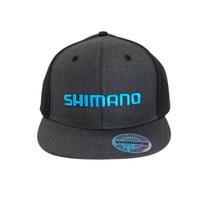 Boné Shimano Reto - Preto / Cinza Logo Ciano