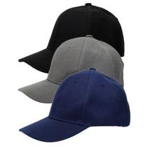 Boné Simples Aba Curva Liso Ajustável 53 a 63cm Adulto Para Bordar Estampar 3 Cores Boné Simples Aba Curva Liso Ajustável 53 a 63cm Adulto Para Bordar Estampar 3 Cores
