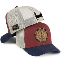 Boné Simprão Trucker Style Aba Curva Com Ajuste Traseiro Strapback