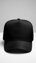 Boné Snapback Aba Curva Básico Preto Ajustável Un