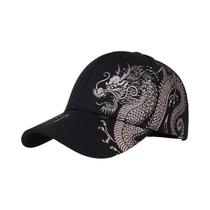 Boné Snapback Ajustável com Estampa de Dragão Dourado - Unissex - Protetor Solar