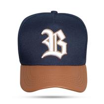 Bone snapback blck brasil aba couro