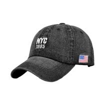 Boné Snapback De Denim Com Bordado NYC 1985 Ajustável Para Adultos, Casual Para Atividades Ao Ar Boné Snapback De Denim Com Bordado NYC 1985 Ajustável Para Adultos, Casual Para Atividades Ao Ar