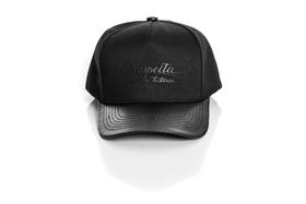 Boné SnapBack Logo Aba Couro Preto