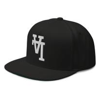 Boné Snapback Preto Ajustável com Bordado LA Invertido