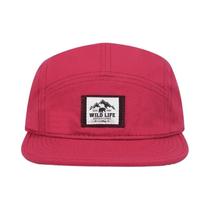 Boné Snapback Unissex WILD LIFE - Ajustável, Algodão, 5 Painéis