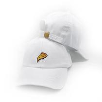 Boné Strapback Baseball Branco Fatia De Pizza Original Côrte