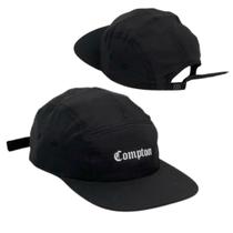 Boné Streetwear Masculino Five Panel Preto Aba Reta LTX Compton