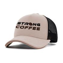 BONÉ STRONG COFFEE - Modelo Trucker - Unissex