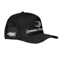 Boné Summer Pro Preto com furação Laser Ajustável Tamanho Adulto Boné Summer Pro Preto com furação Laser Ajustável Tamanho Adulto