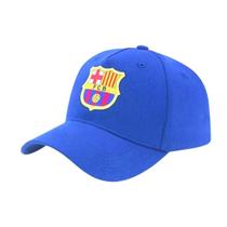 Boné Supercap Barcelona Escudo Frontal Licenciado Azul Médio