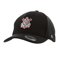 Boné Supercap Corinthians Patch Bordado Frontal Ottoman Preto - Unissex