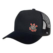 Boné SuperCap Corinthians Silk Frontal Trucker Boné SuperCap Corinthians Silk Frontal Trucker