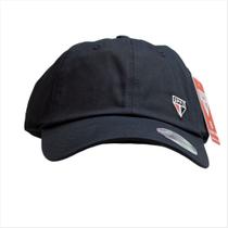 Boné SuperCap São Paulo Bordado Preto Aba Curva Ajustável Boné SuperCap São Paulo Bordado Preto Aba Curva Ajustável