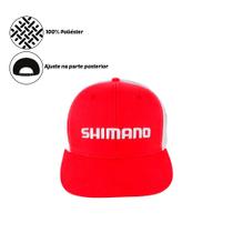Boné Telinha Trucker Ajustável Vermelho e Branco - Shimano