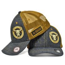 Boné Telinha Trucker Atrevidu's Country Crânio Boi