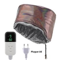 Boné Térmico De Couro PU Com 9 Temperaturas E 5 Temporizadores, Impermeável, Para Cuidados E Boné Térmico De Couro PU Com 9 Temperaturas E 5 Temporizadores, Impermeável, Para Cuidados E