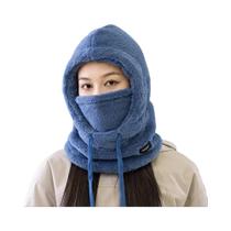 Boné Térmico Feminino De Inverno À Prova De Vento Para Ciclismo Com Capuz E Cordão, Balaclava Macia